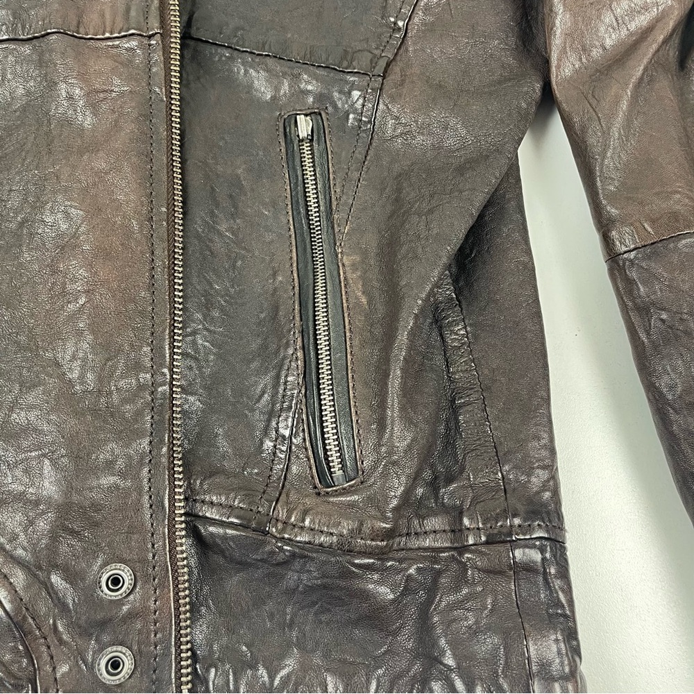 Diesel Vintage Multi-zip Sheep Leather Riders Jacket - Picture 5 of 12